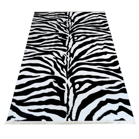 Covoare antiderapante - Covor cameră antiderapant, Model Animal Print Zebra, mai multe dimensiuni