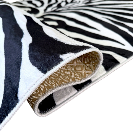 Covor cameră antiderapant, Model Animal Print Zebra, mai multe dimensiuni [6]