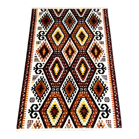 Covor cameră antiderapant, Model Etnic, Crem-Maro, 120x180 cm, CCA230 [8]