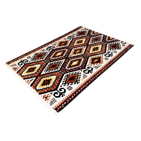 Covor cameră antiderapant, Model Etnic, Crem-Maro, 120x180 cm, CCA230 [6]