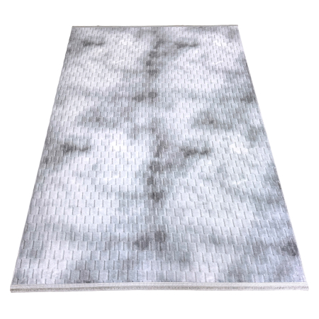 Covoare antiderapante - Covor cameră antiderapant Welsoft Plus, model abstract, gri, diverse mărimi