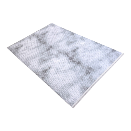 Covor cameră antiderapant Welsoft Plus, model abstract, gri, 120x180 cm [8]