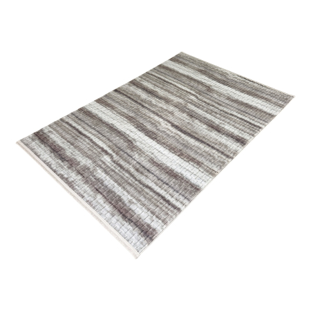 Covor cameră antiderapant Welsoft Plus, model dungi, maro-bej, 200x300 cm [7]