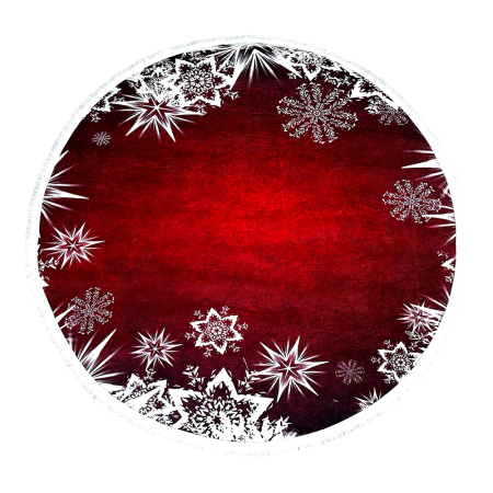 Covor decorativ Crăciun, rotund, antiderapant, diametru 100 cm, CCR102 [5]