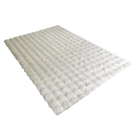 Covor pufos imitație blană de iepure 3D crem CFF121 [8]
