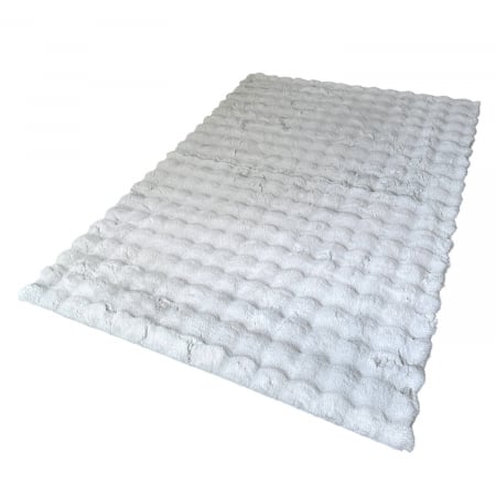 Covor pufos imitație blană de iepure 3D gri CFF101 [7]