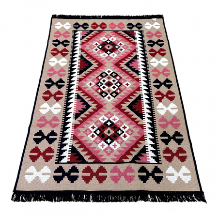 Covor rustic tradițional, 2 fețe, diverse mărimi, Bleumarin [6]