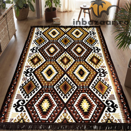 Covoare tradiționale - Covor rustic tradițional 80x150 cm Maro