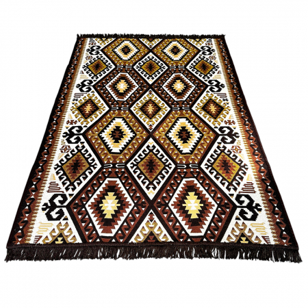 Covoare tradiționale - Covor rustic tradițional 80x150 cm Maro