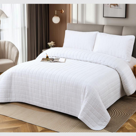 Cuverturi - Cuvertură bumbac 100%, 4 piese, pat 2 persoane, 230x240 cm, EY10