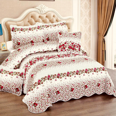 Cuverturi - Cuvertură bumbac 100%, 5 piese, pat 2 persoane, 230x250 cm, CB112