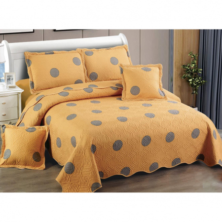 Cuverturi - Cuvertură bumbac 100%, 5 piese, pat 2 persoane, 230x250 cm, CB133