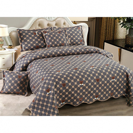 Cuverturi - Cuvertură bumbac 100%, 5 piese, pat 2 persoane, 230x250 cm, CB249