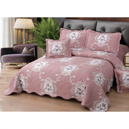 Cuverturi - Cuvertură bumbac 100%, 5 piese, pat 2 persoane, 230x250 cm, CB252