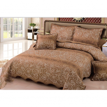 Cuverturi - Cuvertură bumbac 100%, 5 piese, pat 2 persoane, 230x250 cm, CB253