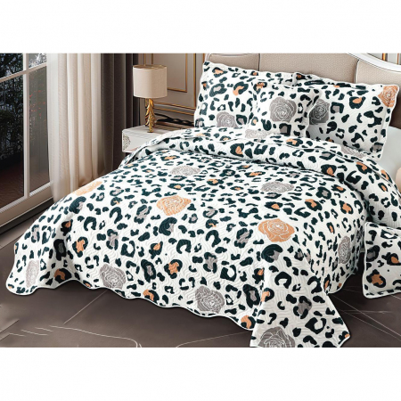 Cuverturi - Cuvertură bumbac 100%, 5 piese, pat 2 persoane, 230x250 cm, CB313