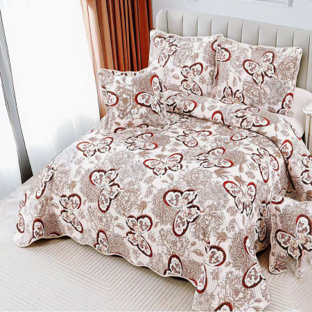 Cuverturi - Cuvertură bumbac 100%, 5 piese, pat 2 persoane, 230x250 cm, CB449