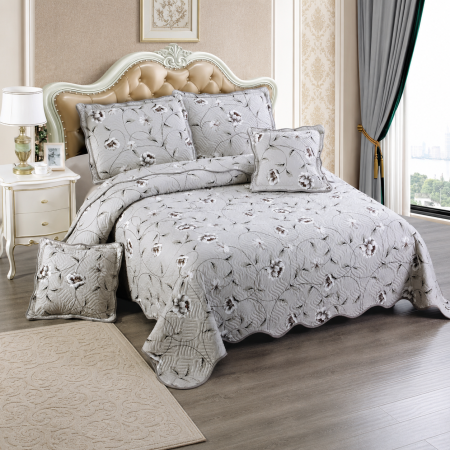 Cuverturi - Cuvertură bumbac 100%, 5 piese, pat 2 persoane, 230x250 cm, CB524