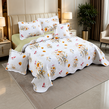 Cuverturi - Cuvertură bumbac, 5 piese, pat 2 persoane, 230x250 cm, CB543