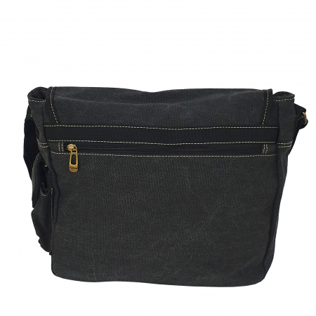 Rucsacuri - Geantă de umăr gri denim, 27 x 35 x 14 cm, 2 compartimente, RS18