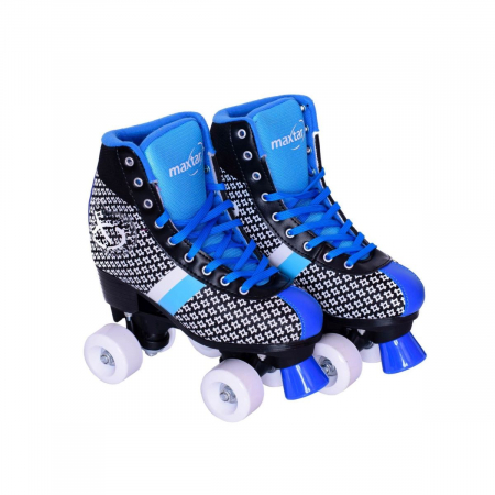 Role și skateboard - Ghete Cu Rotile Maxtar Luca cu led-uri albastru cu negru