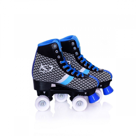 Role și skateboard - Ghete Cu Rotile Maxtar Luca cu led-uri albastru cu negru