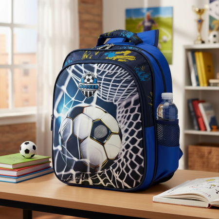 Ghiozdan pentru școală, 38 x 30 x 18 cm, 2 compartimente, model Soccer, GS130 [5]