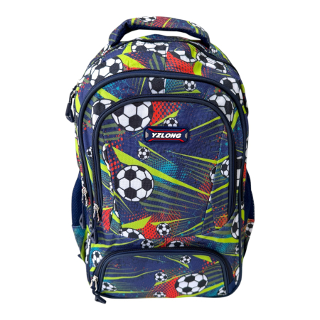 Ghiozdane - Ghiozdan pentru școală, 43 x 28 x 20 cm, 3 compartimente, model fotbal, GS105