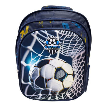 Ghiozdane - Ghiozdan pentru școală, 40 x 30 x 20 cm, 3 compartimente, model Soccer, GS129