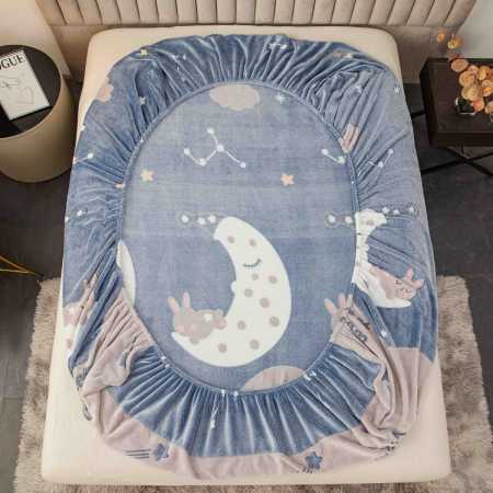 Huse protecție pat - Husă de pat cu elastic, cocolino, 230x250 cm, 2 fețe de pernă, Sweet Dream