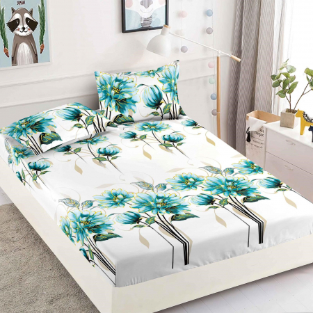 Huse protecție pat - Husă protecție pat cu elastic, bumbac finet, 180 x 200 cm, 3 piese, HPP03