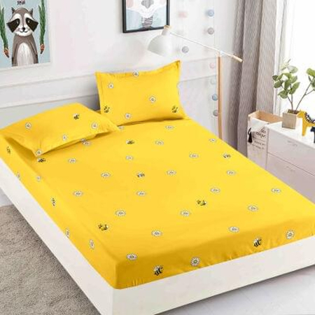 Huse protecție pat - Husă protecție pat cu elastic, bumbac finet, 180 x 200 cm, 3 piese, HPP12