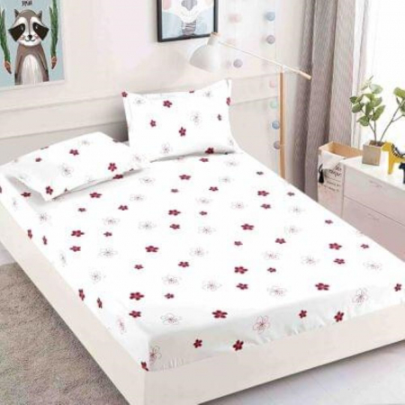 Huse protecție pat - Husă protecție pat cu elastic, bumbac finet, 180 x 200 cm, 3 piese, HPP21