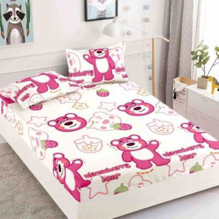 Huse protecție pat - Husă protecție pat cu elastic, bumbac finet, 180 x 200 cm, 3 piese, HPP26