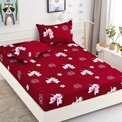 Huse protecție pat - Husă protecție pat cu elastic, bumbac finet, 180 x 200 cm, 3 piese, HPP35