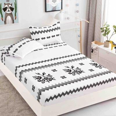 Huse protecție pat - Husă protecție pat cu elastic, bumbac finet, 180 x 200 cm, 3 piese, HPP41