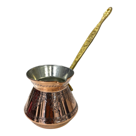 Produse din cupru - Ibric din cupru cu mâner din alamă 580 ml CTR17