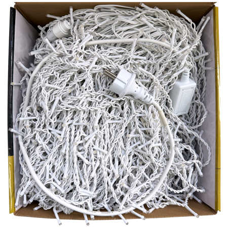 Instalație de Crăciun, 1 x 100 metri, franjuri tip țurțuri, fir gros, cu flash, exterior, 4 culori [7]