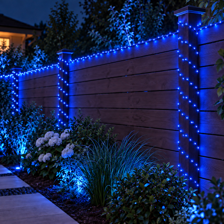 Instalație de Crăciun, bandă cu led turnat, exterior, albastru, 30 metri [2]