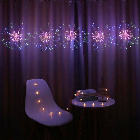 Instalații Crăciun - Instalație de Crăciun, 5 artificii decorative, 3 metri, diverse culori