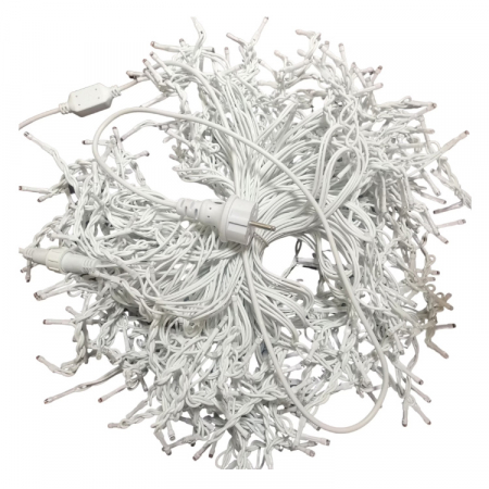 Instalații Crăciun - Instalație de Crăciun, franjuri cu flash, cu led tip țurțuri, fir gros, exterior, 4 culori, 1 x 35 metri