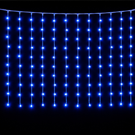 Instalație de Crăciun, perdea luminoasă 3 x 3 metri, albastru [5]