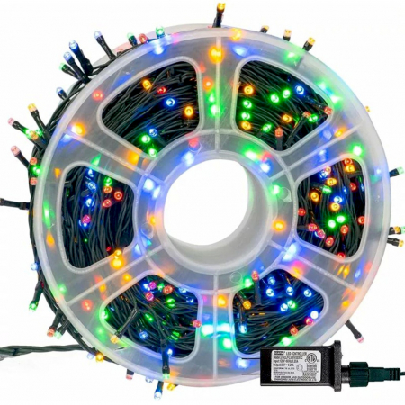 Instalație de Crăciun, rolă bec diamant, multicolor, 150 metri [5]