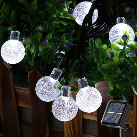 Instalație solară bulb, 50 LED-uri, 6 metri, de exterior [0]