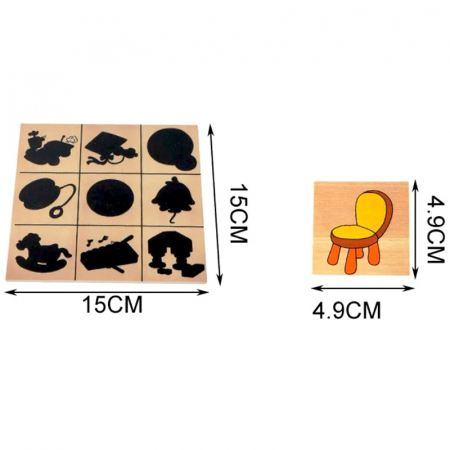 Joc de memorie și asociere din lemn Jocul Umbrelor cu obiecte JC02 [5]
