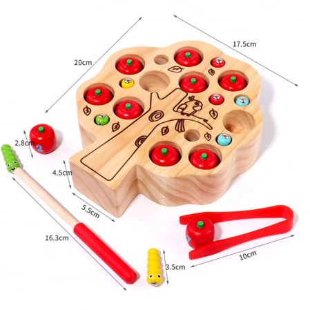 Jucării - Joc magnetic dexteritate Montessori Pomul cu Mere JC11
