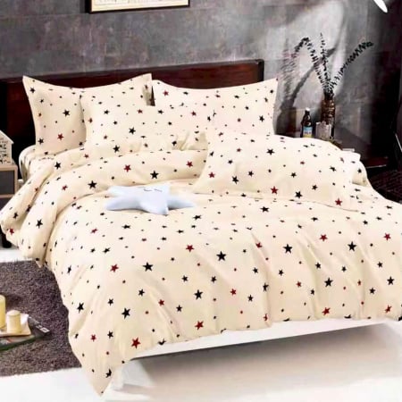 Lenjerii Finet - Lenjerie de pat 2 persoane, bumbac finet, 6 piese, 2 fețe, SP679