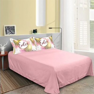 Lenjerii Paște - Lenjerie de pat 2 persoane, bumbac finet, 6 piese, 2 fețe, Paște, SPAP3