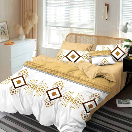 Lenjerii Finet - Lenjerie de pat 2 persoane, bumbac finet, 6 piese, 2 fețe, SP828