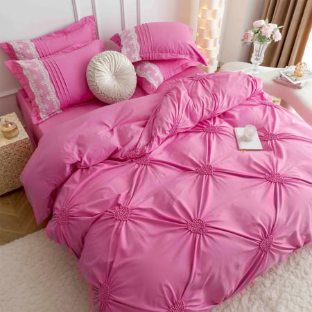 Lenjerii Premium - Lenjerie de pat 2 persoane, bumbac soft touch, 6 piese, PRE01